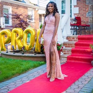 women prom dress size 2 rose